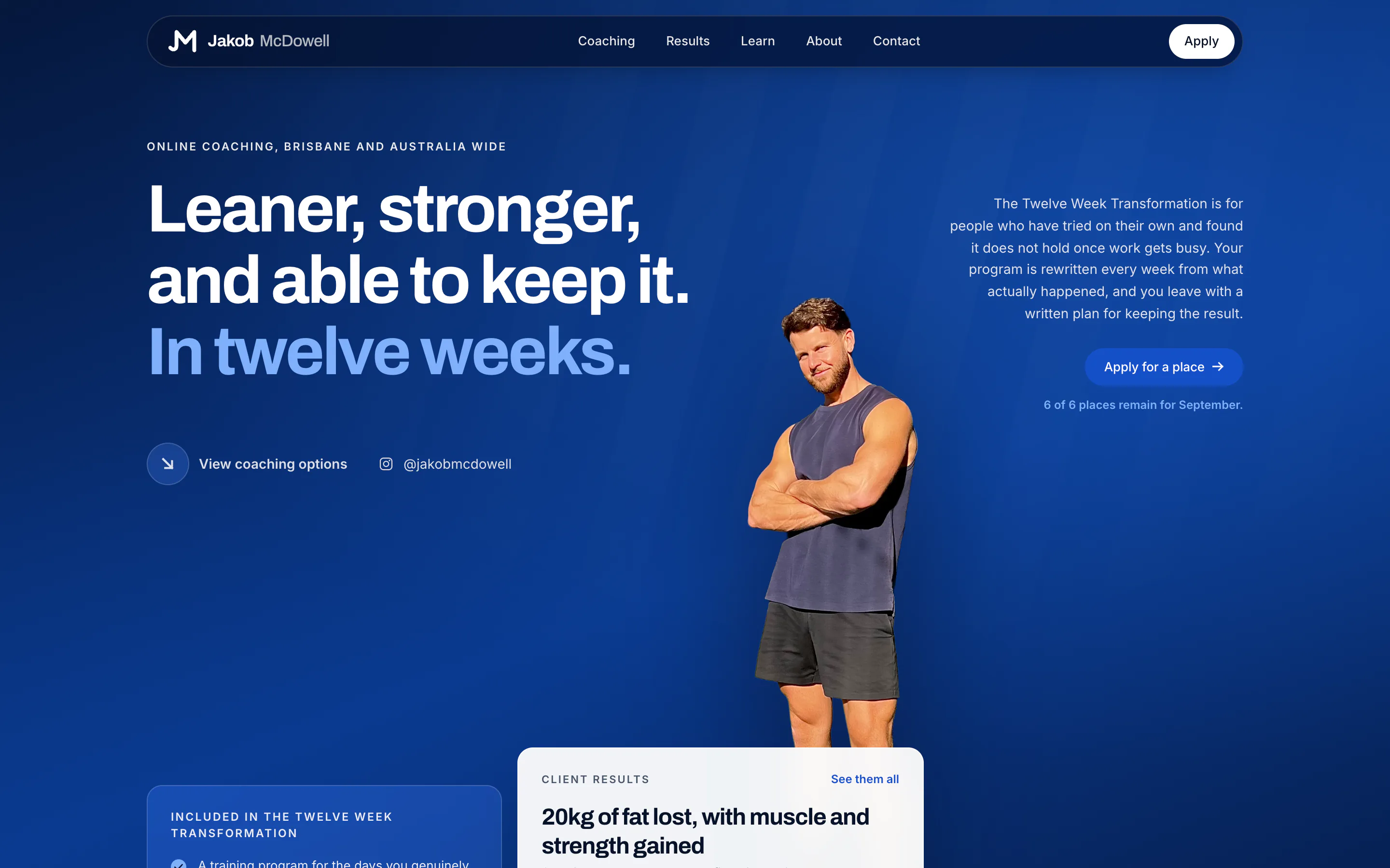 Jakob McDowell, Coaching website